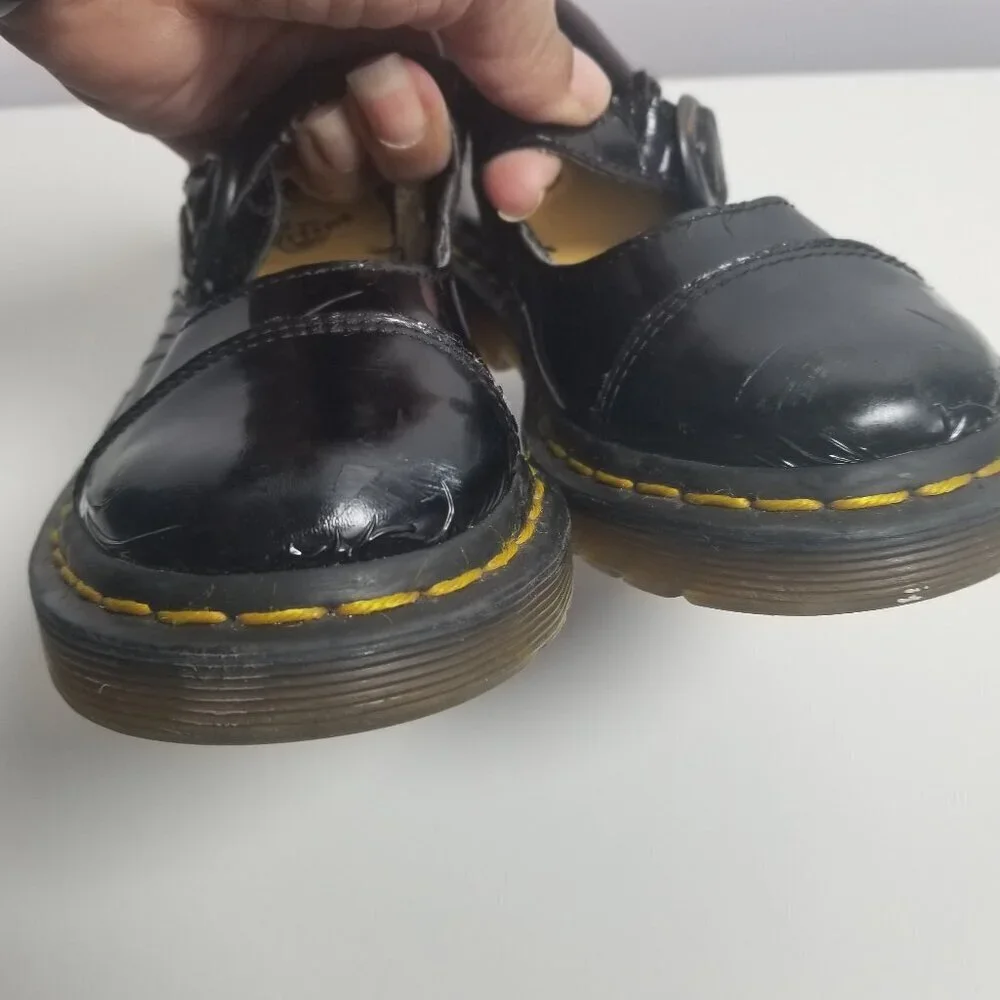 Dr. Martens Maccy Mary Jane Girls Patent Leather Shoes Sz 13-1